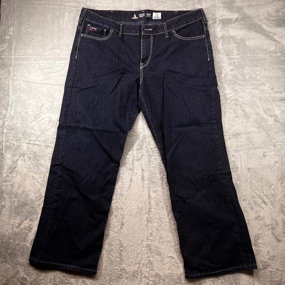 Lapco FR Flame Resistant Work Jeans Womens 20 X 30 Reg Dark Indigo Denim NFPA
